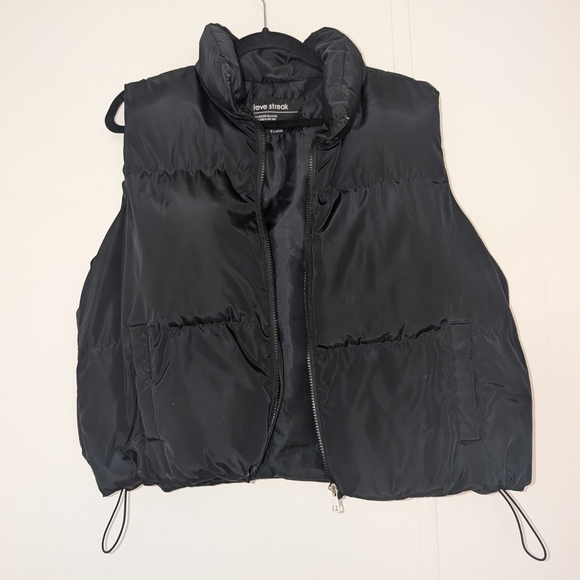 Love Streak Jackets & Blazers - Love Streak Black Women's Puffer Vest